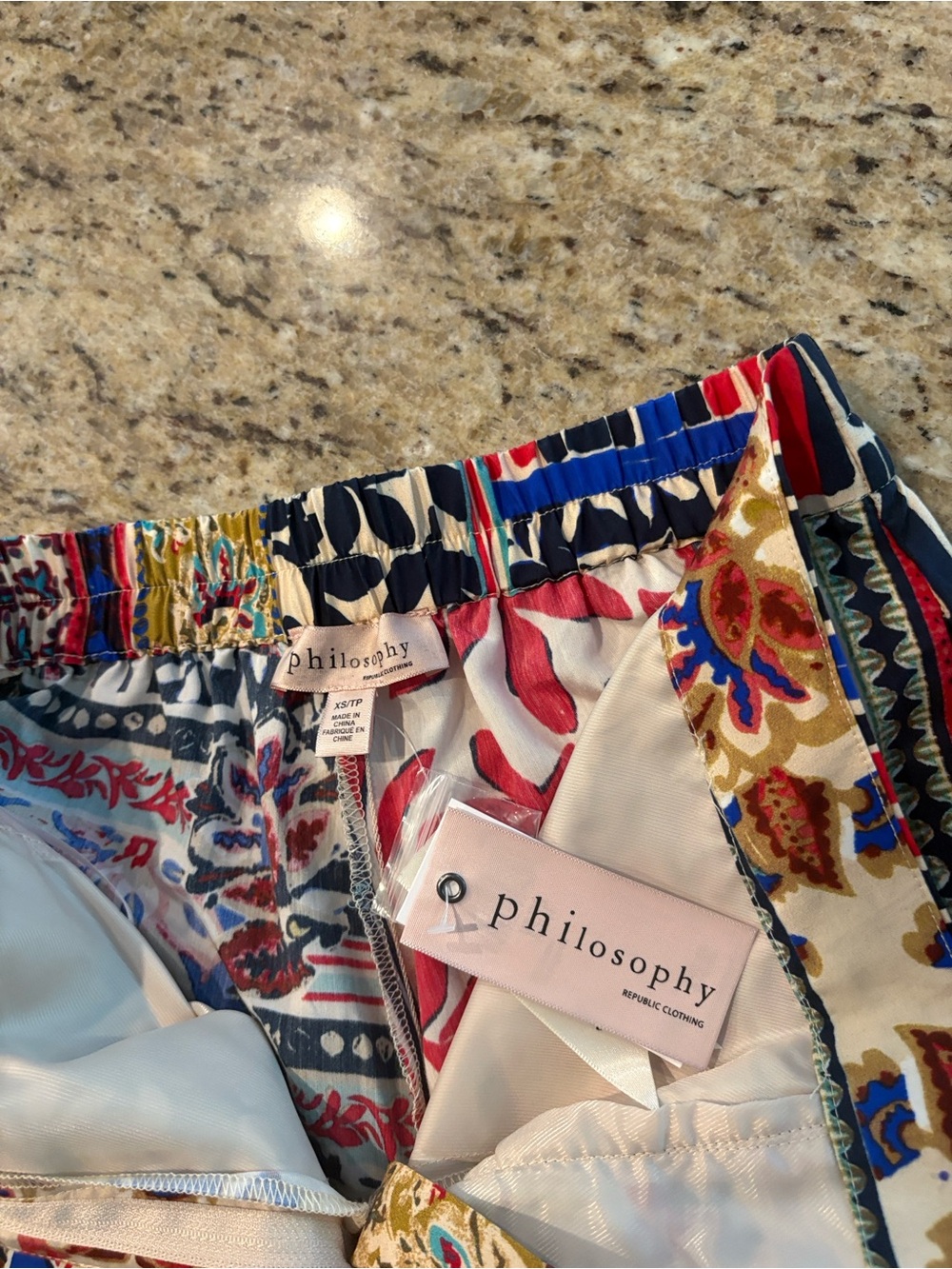 Philosophy | Patchwork Printed Pant with Pockets - Picture 12 of 16